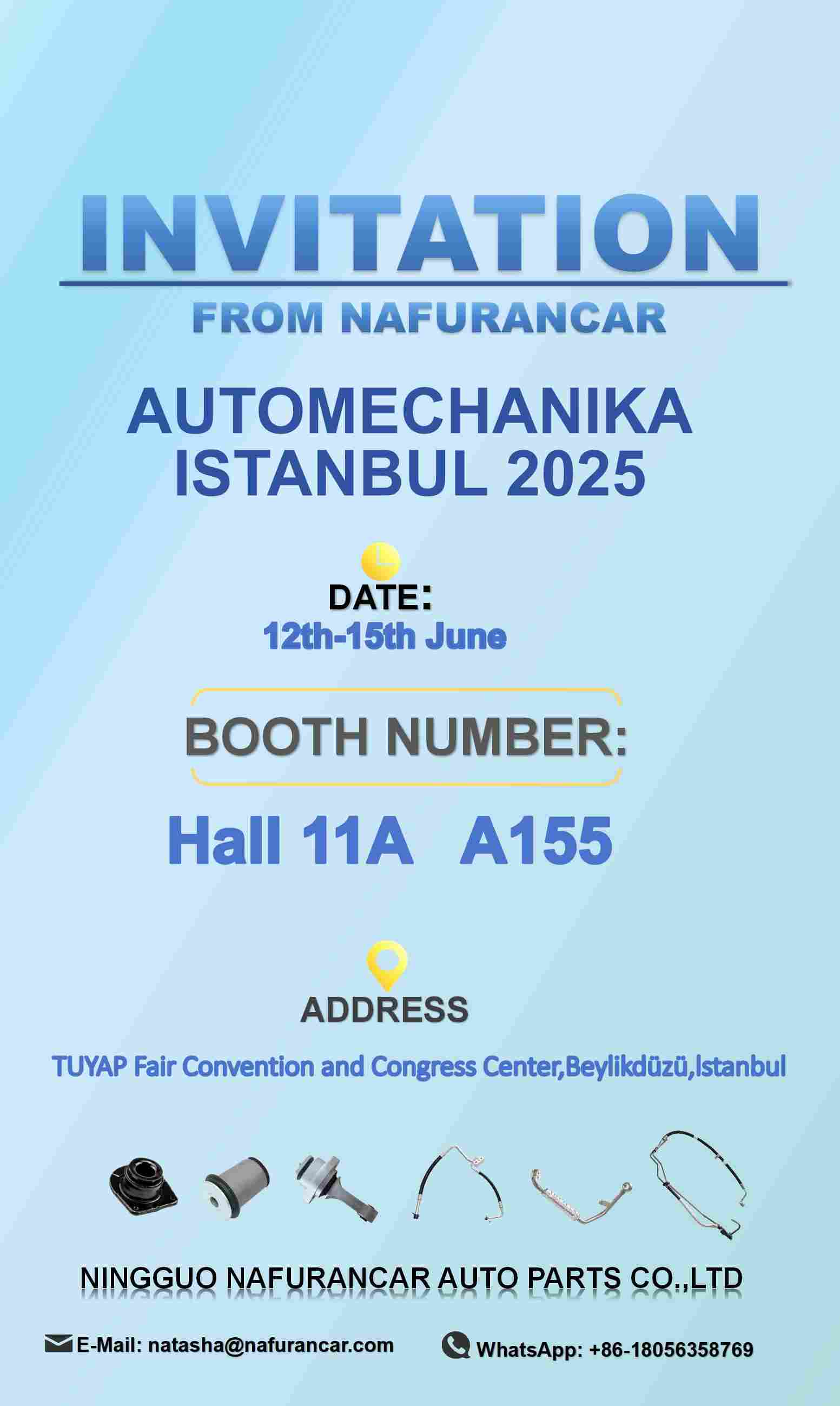 Einladung zur Ausstellung AUTOMECHANIKA ISTANBUL 2025