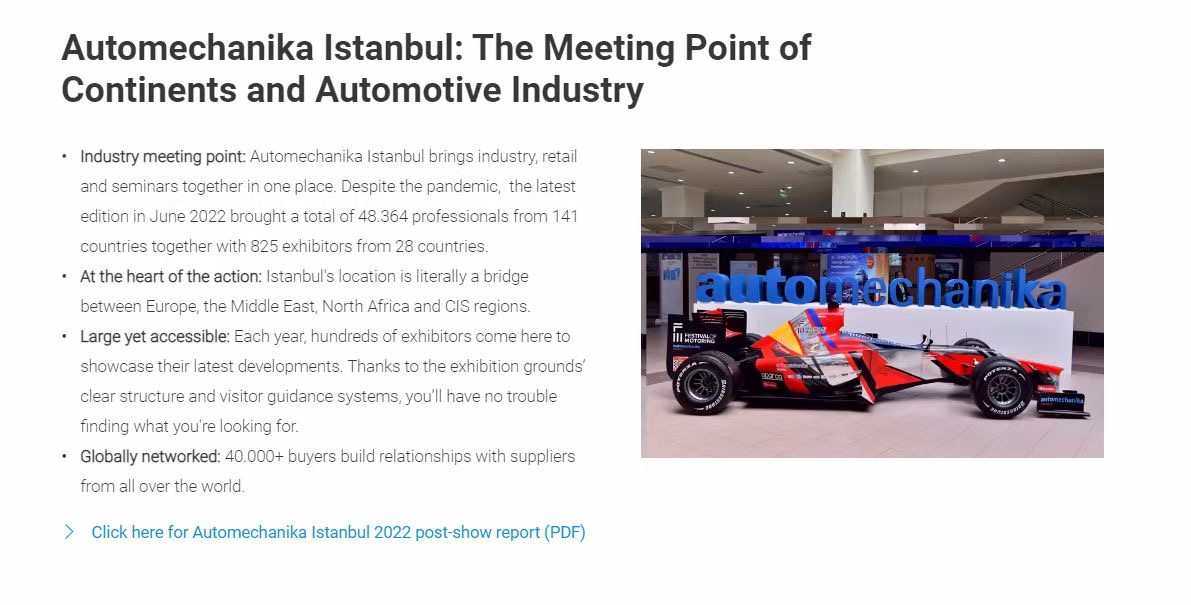 Nafurancar wird vom 8. bis 11. Juni auf der Automechanika Istanbul 2023 mit hochwertigen Produkten und günstigen Preisen vertreten sein.