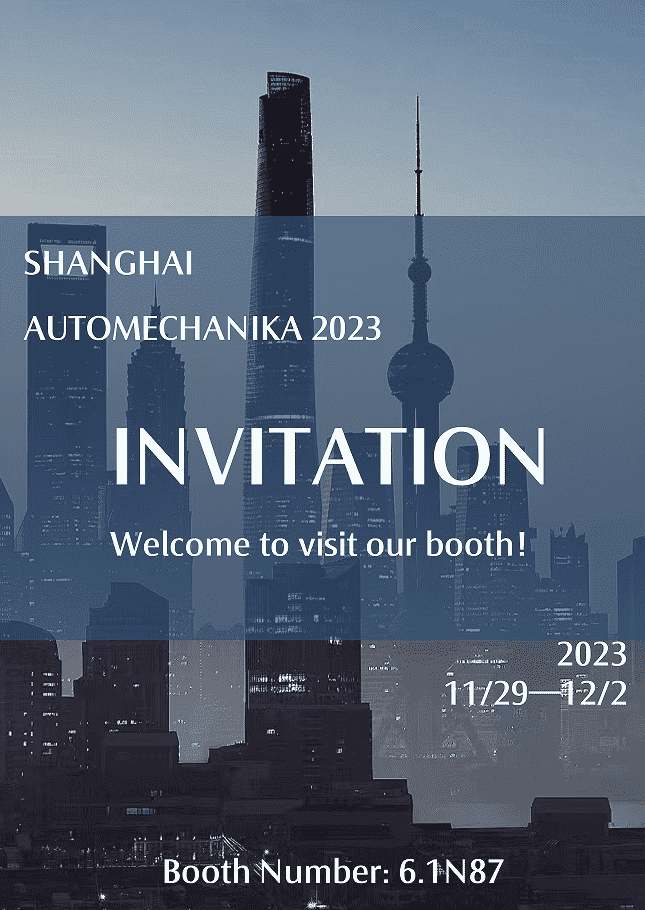 Nafurancar wird an der SHANGHAI AUTOMECHANIKA EXHIBITION vom 29. November bis 2. Dezember 2023 teilnehmen.